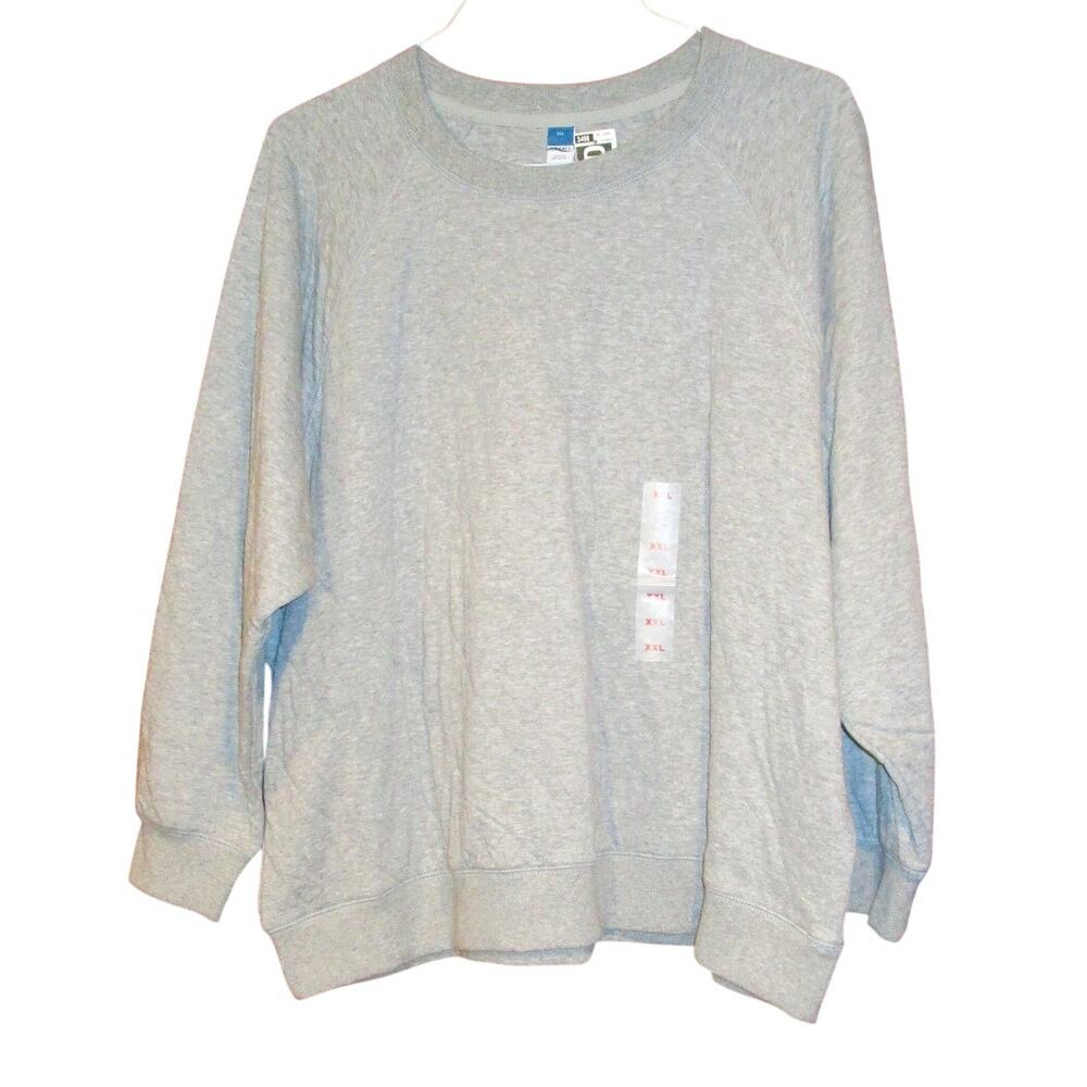 Old Navy Men's Gray Sweatshirt Diamond Pattern Crewneck Pullover Size XXL Cozy